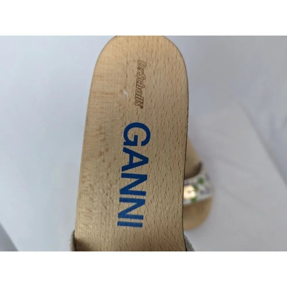 GANNI x DR. Scholl’s Sandals Kiosk Parrot Slides Wooden Platform Shoe EU 40 US 9 - Picture 15 of 16